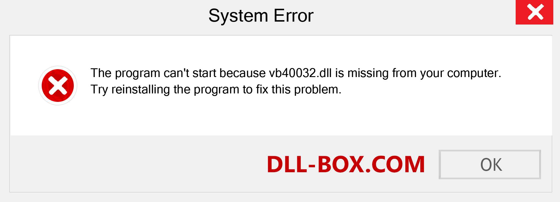  vb40032.dll file is missing?. Download for Windows 7, 8, 10 - Fix  vb40032 dll Missing Error on Windows, photos, images